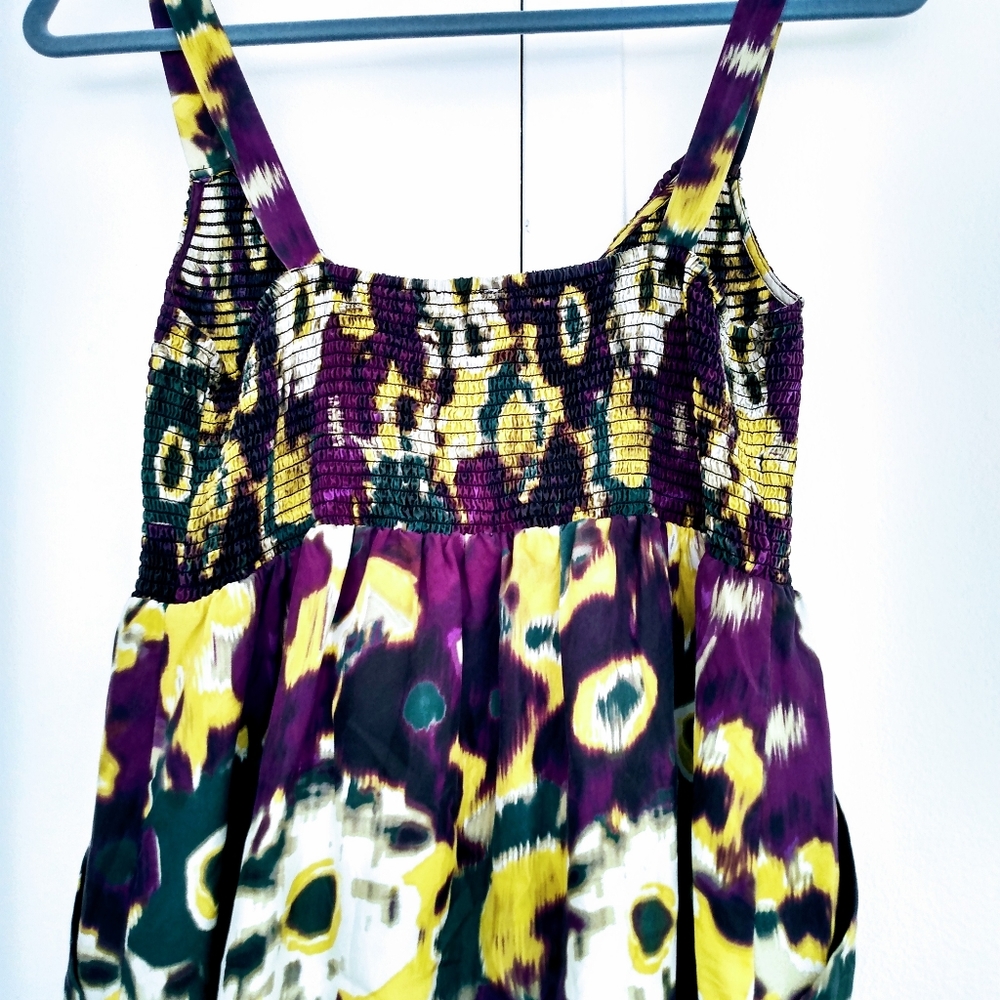 🌺 Anthropologie Maeve Silk Giverny Dress S EUC - Picture 6 of 13